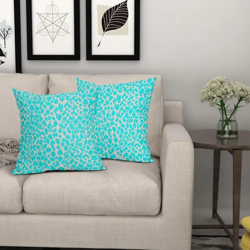 Miniatura 6 de Juego de 2 fundas de almohada de 16 x 16 pulgadas con estampado de leopardo, diseño de leopardo, con cremallera, decoración del hogar para sofá