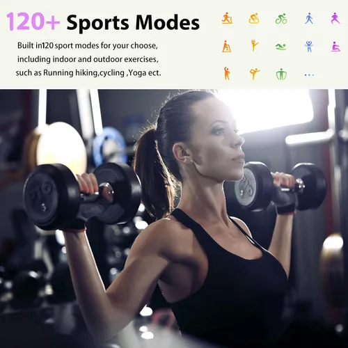 Miniatura 4 de Reloj inteligente para mujeres y hombres (respuesta/hacer llamadas) 1.85 pulgadas HD Fitness Tracker Smartwatch para Android iPhone con seguimiento