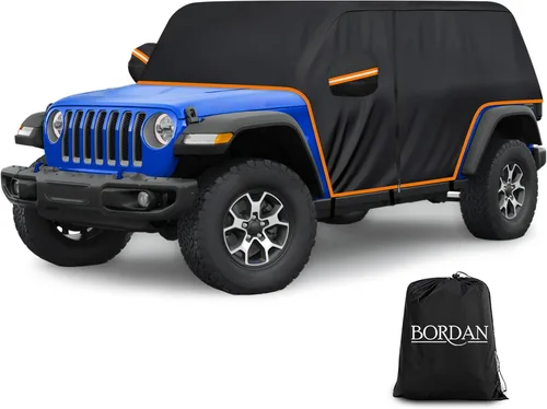 Miniatura 17 de Funda de coche para Ford Bronco de 2 puertas, 420D, funda impermeable para todo tipo de clima, sol, lluvia, UV, polvo, cubierta de cabina