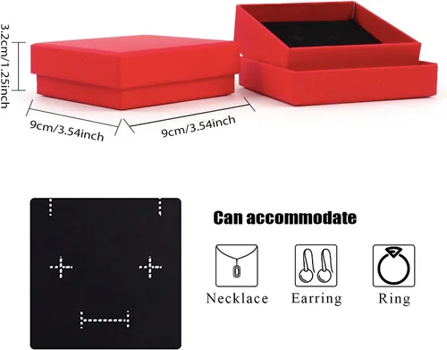 Miniatura 2 de Caja de regalo, caja de regalo, caja de regalo, 12 cajas de regalo cuadradas de cartón para joyas, caja de regalo de papel de cartón relleno