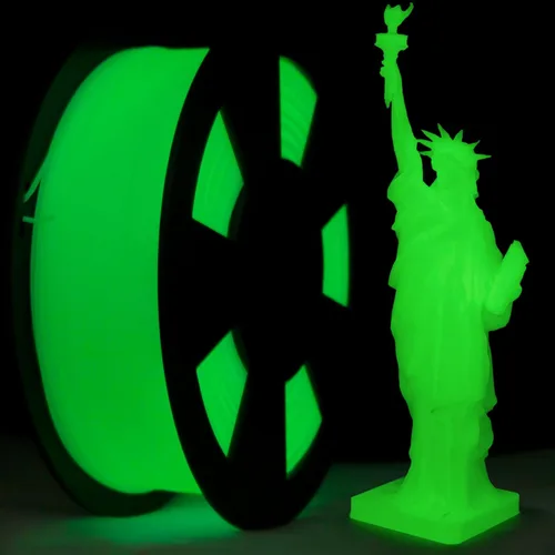 Miniatura 10 de ZIRO Filamento PLA fluorescente de 0.069 pulgadas, luminoso solo por luz UV, filamento de impresora 3D de efecto brillante, carrete de 2.2 libras