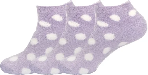 Miniatura 31 de BambooMN Calcetines de spa de nailon mullidos con infusión de aloe para mujer, talla 4-8, aguamarina, 3 pares