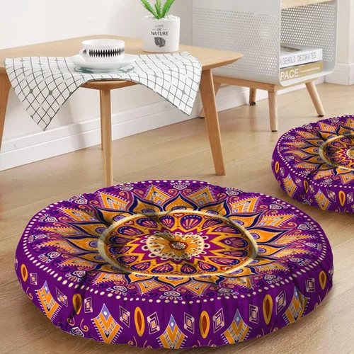Miniatura 11 de Cojín de meditación con mandala, tapete de meditación bohemio, almohadas de meditación para sentarse en el suelo, cojines para sentarse en casa y al