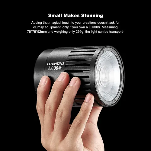 Miniatura 3 de Godox Litemons - Luz LED de mesa con soporte y cable de alimentación, 3200K-6500K 38W luz de video LED bicolor, CRI 95+/TLCl 96+, 11 efectos de luz