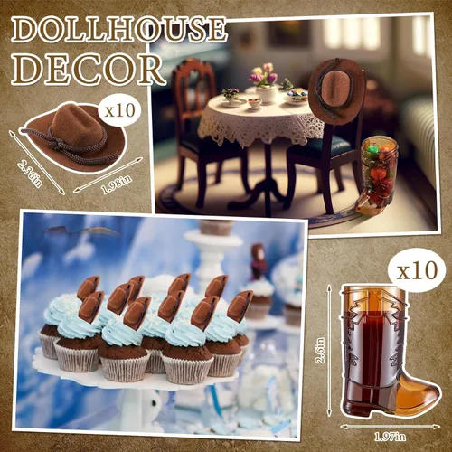 Miniatura 2 de Hercicy 20 vasos de chupito para botas de vaquero, tazas de plástico para cerveza de vaquero occidental, suministros de decoración de fiesta