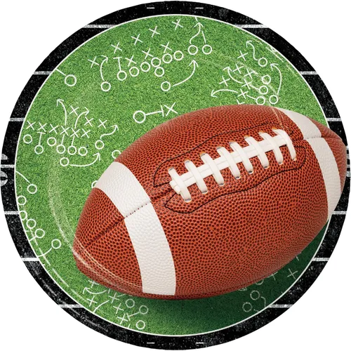 Miniatura 2 de Suministros de fiesta de lanzamiento de fútbol para 16 – 16 platos de postre y 16 servilletas de bebidas con diseño de fútbol – Decoraciones