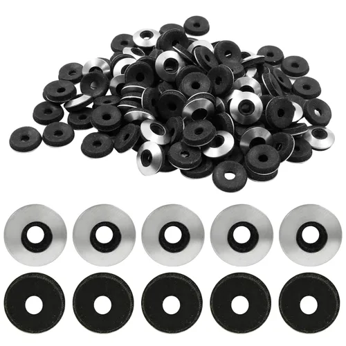 Miniatura 8 de Biaungdo 60 piezas de arandelas de neopreno de 1/4" x 1", arandelas de sello de neopreno EPDM de acero inoxidable, kit de surtido de juntas de goma