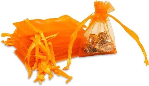 Miniatura 43 de TheDisplayGuys - Paquete de 48 bolsas de regalo de organza transparente negra de 2 x 2-3/4 pulgadas con cordón, bolsas de regalo para joyas, bolsas