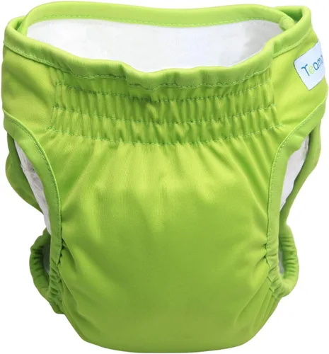 Miniatura 8 de Teamoy 4 piezas de pañales lavables para perras, fundas para pañales reutilizables para perras, superabsorbentes y cómodas, L2 Negro+ Púrpura+Verde+