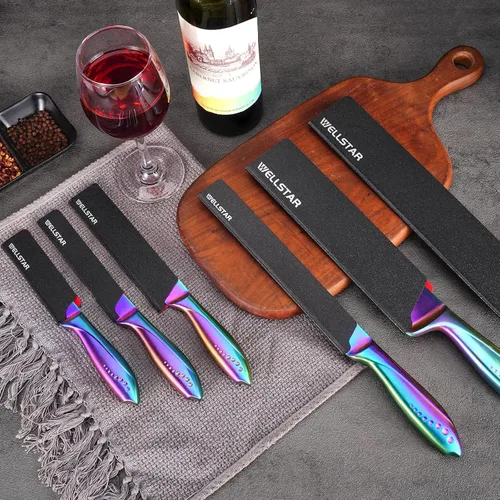 Miniatura 6 de WELLSTAR - Juego de protectores de filo de cuchillo, 11 piezas de fundas universales para cuchillas, fundas protectoras de cuchillas de ABS libres