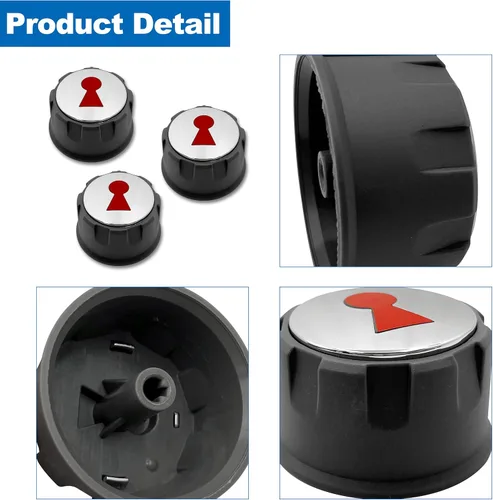 Miniatura 2 de ShineUs Pomos de control 69893 compatibles con Weber Spirit serie 200 y 300 (con controles delanteros arriba) años 2013 y posteriores (juego de 3)