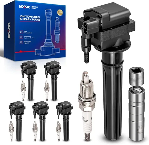 Miniatura 10 de Bobina de encendido KAX UF303 Paquete de 6 unidades Compatible con Trailblazer, Envoy XL, H3, Trailblazer EXT, Rainier, i-370, i-350, i-290, i-280