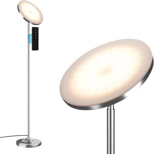 Miniatura 8 de hanaking Lámpara de pie brillante de 30W/2600LM con control remoto, lámpara de pie Torchiere que cambia de color RGB, ajuste continuo de Bombilla