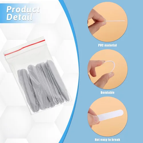 Miniatura 3 de Styquenzer 30 piezas de estancias para cuello para camisas de vestir para hombre, inserciones de collares de plástico de 2.2 pulgadas, cuellos