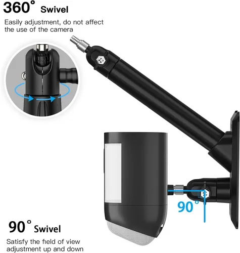 Miniatura 3 de HOLACA Soporte de montaje de pared 2 en 1 para el panel solar Stick Up Cam Pro, Spotlight Cam Pro/Plus y Stick Up Cam Batería/Accesorios de montaje