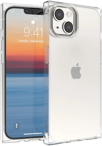Miniatura 6 de Funda transparente con borde rectangular compatible con iPhone12 Pro Max de 6.7 pulgadas, cubierta transparente HD con esquinas mejoradas, cojín