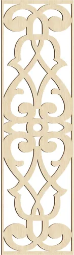 Miniatura 114 de 9 3/8"W x 24 3/8"H x 1/4"T Bellaire Decorativos Paneles de pared de madera calado, abedul