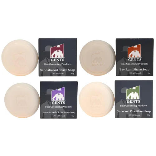 Miniatura 12 de G.B.S Jabón de afeitar para hombre 97% natural enriquecido con manteca de karité y glicerina, crea una rica forma de espuma, 3 onzas cada paquete