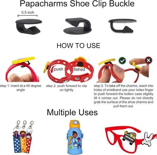 Miniatura 6 de SHINQEAR Dijes de zapatos de dibujos animados para decoración de zapatos, sandalias, pulsera de zapatos, pulseras, accesorios para hombres