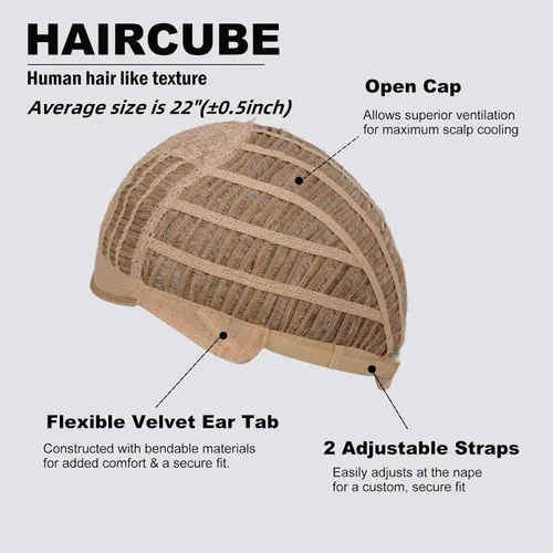 Miniatura 6 de HAIRCUBE Pelucas cortas de corte Pixie con textura de cabello humano para mujeres con flequillo pelucas sintéticas de repuesto - #17/101