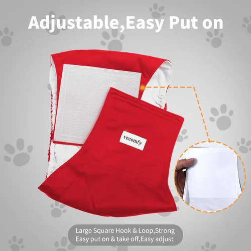 Miniatura 7 de vecomfy - Pañales lavables y reutilizables a prueba de fugas para perros machos de tamaño pequeño, 5