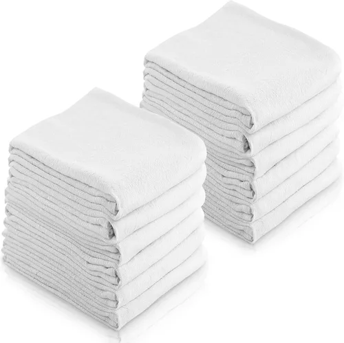 Miniatura 8 de Linteum Textile - Juego de 6 paños de cocina clásicos con saco de harina blanco, 100% algodón, absorbentes y de larga duración, paquete de 6, 28 x