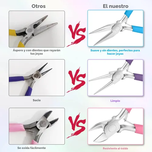 Miniatura 4 de Alicates para la Fabricación de Joyas, Juego de Alicates de Joyería Shynek Incluye Alicates de Punta de Aguja, Alicates de Punta Redonda