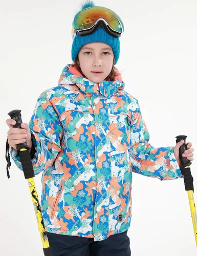Miniatura 2 de PHIBEE Chaqueta de esquí impermeable transpirable para niños grandes