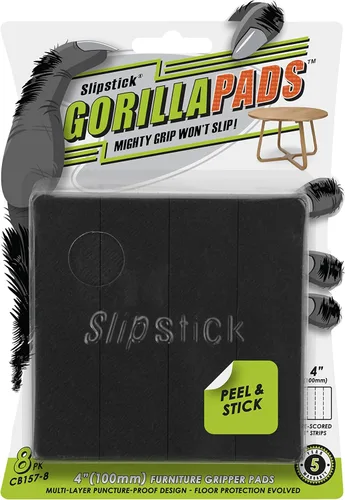 Miniatura 13 de Slipstick GorillaPads - Almohadillas antideslizantes para muebles/pies agarradores, protectores de piso de goma autoadhesivos (juego de 16 unidades)