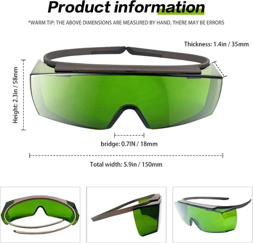 Miniatura 2 de Gafas de seguridad para soldadura, gafas de seguridad integradas envolventes, sombra 8 gafas para corte de plasma, nuevo en 2023 Color 3
