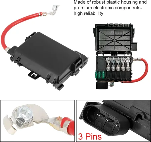 Miniatura 3 de X AUTOHAUX Caja de fusibles Terminal de batería Soporte de bloque de fusibles 1J0937550A 1J0937550B para VW Jetta Golf Mk4 Beetle 1999-2004