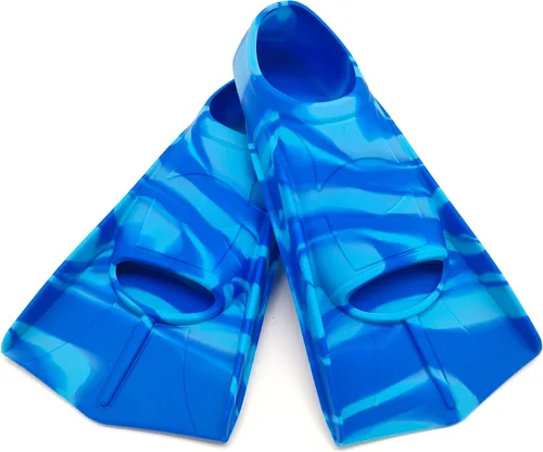 Swimming Training Fins,Kids Swim Fins,Comfortable Swimming Flippers Suitable for Children,Beginners,Girls,Boys,Adults Cinta de color AF Azul Pacífico