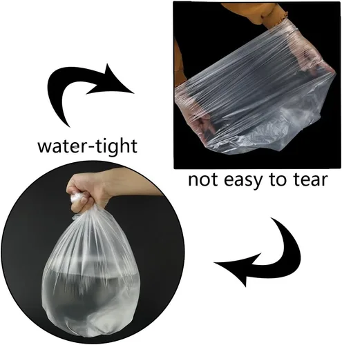 Miniatura 2 de Bolsas de basura transparentes de 6 galones para oficina, baño, bolsas de basura de cocina, 220