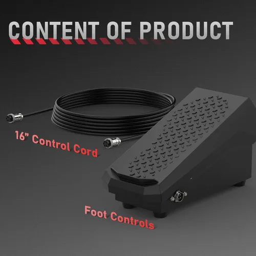 Miniatura 8 de YESWELDER Pedal de soldadura TIG, pedal de control de amplificador, compatible con TIG-200P ACDC TIG-205P YWT-200DC y otras máquinas con control