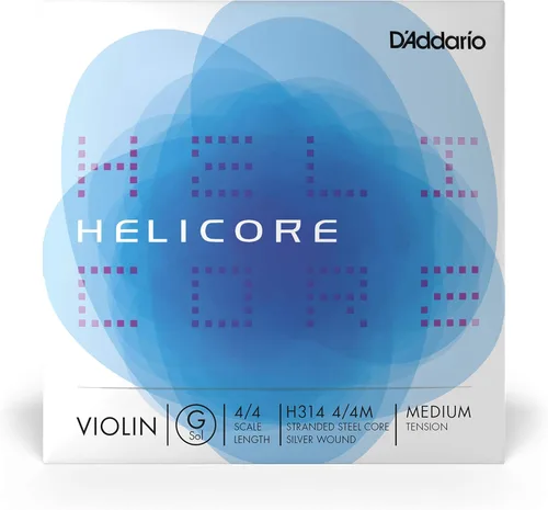 Miniatura 13 de D'Addario Helicore - Cuerda de violín de 4/4 de tamaño – Cuerda de titanio herida D – H313 4/4H – Cuerda en D solamente – Tensión pesada