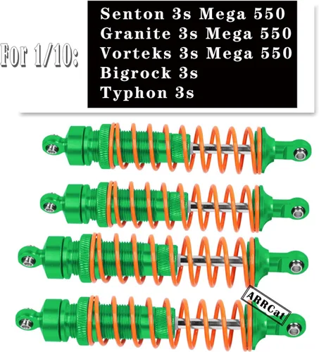 Miniatura 2 de Piezas de actualización de amortiguadores RC para camión RC 1/10 Senton 4X4 Granite 4X4 Vorteks 4X4 Bigrock 4X4 Typhon 4X4 RC, 4 piezas de aluminio