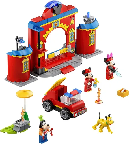 Miniatura 3 de LEGO Disney Mickey and Friends - Kit de construcción de Mickey & Friends Fire Truck & Station 10776; divertido juego de bomberos; nuevo 2021