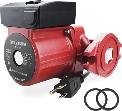 BACOENG Bomba de recirculación de agua caliente con brida FNPT de 115 V, 1 pulgada, bomba de circulación conmutable de 3 velocidades para caldera,