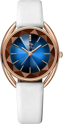 Miniatura 9 de Fate Love Relojes para mujer, reloj de pulsera para mujer, reloj de cuarzo de lujo, impermeable, correa de cuero, reloj delgado de diamante, reloj