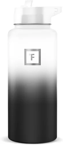 Miniatura 62 de IRON °FLASK Frasco de hidratación para acampar y senderismo con pajilla, botella de agua deportiva de acero inoxidable con aislamiento de boca