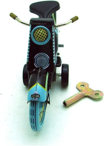 Miniatura 4 de Charmgle Retro Wind-Up - Juguete de colección para adultos, accesorios de fotografía de juguete de motocicleta, decoración de juguetes de lata
