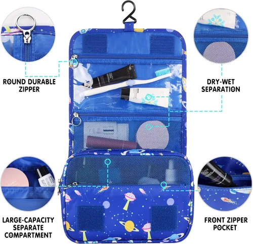 Miniatura 5 de Neceser colgante para niños para niñas y niños, Azul (Space Blue)