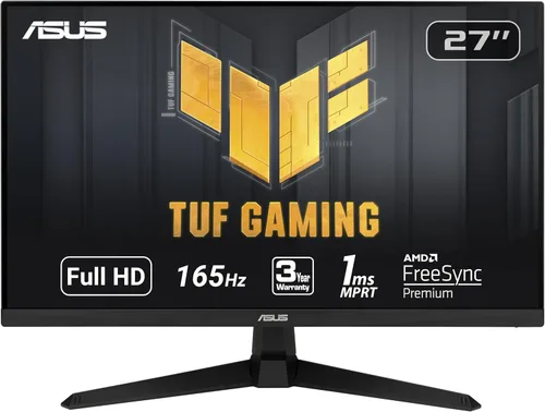 ASUS TUF Gaming Monitor de juegos de 27 pulgadas 1080P (VG277Q1A) - Full HD, 165 Hz (soporta 144 Hz), 1 ms, Extreme Low Motion Blur, FreeSync