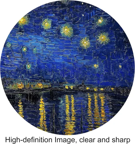 Miniatura 3 de A&T ARTWORK Noche estrellada sobre el Ródano de Vincent Van Gogh. Tamaño del marco: 36 x 30 pulgadas, tamaño de la imagen: 30 x 24 pulgadas