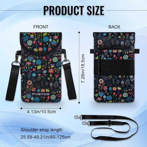 Miniatura 2 de Funda Bolsa Estuche de Neopreno para Teléfono para Hombres y Mujeres con Correa Cruzada/Cordón para el Cuello para Samsung S25+, S24 Fundas