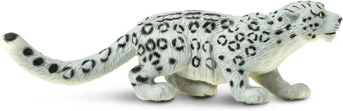 Safari Ltd. Figura de leopardo de nieve, figura detallada de plástico de 5.5 pulgadas, divertido juguete educativo para niños, niñas y niños a