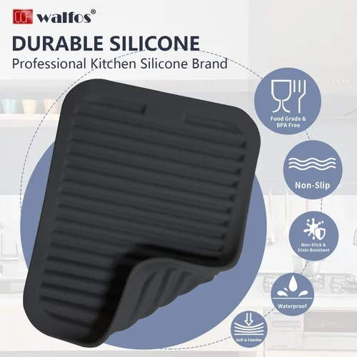 Miniatura 6 de Walfos Salvamanteles para platos calientes, soportes multiusos de silicona para ollas, almohadillas térmicas para ollas y sartenes calientes