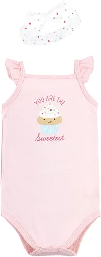 Miniatura 3 de Hudson Baby girls Sleeveless Bodysuit and Headband Set
