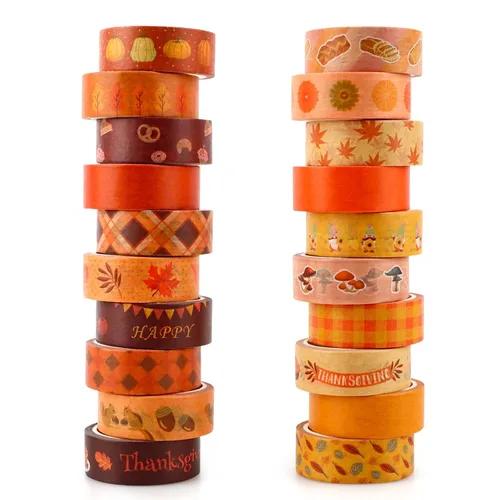 Miniatura 12 de Juego de cinta decorativa verde de 20 rollos de cinta washi del día de San Patricio para trébol de la suerte, cinta adhesiva para bricolaje del día
