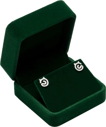 Miniatura 3 de Cajas de regalo de pendientes de terciopelo Joyero (verde)